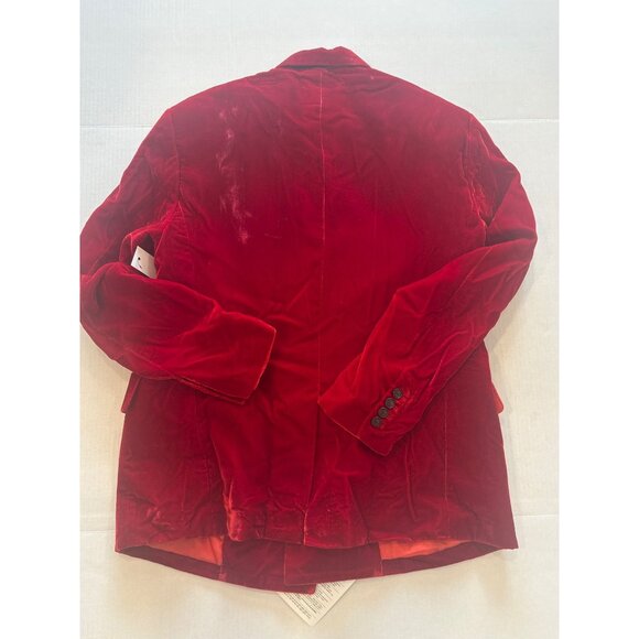 R13 Peak Lapel Ragged Blazer Red Velvet Size Medium NWT $1,295 - Picture 5 of 8